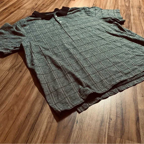 Open Trails Men's Windowpane Pattern Polo Size XXLarge - Picture 8 of 16